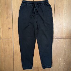 Meshki Jogger Sweatpants Women's Size M Black Cotton Drawstring Waist Pockets
